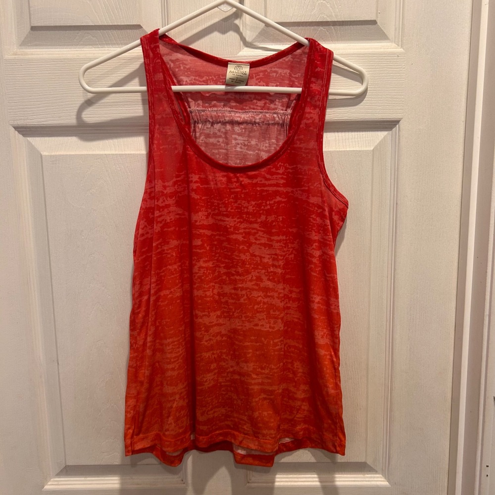 The Balance Collection by Marika Women's Red Orange Tank Top Large Yoga Workout